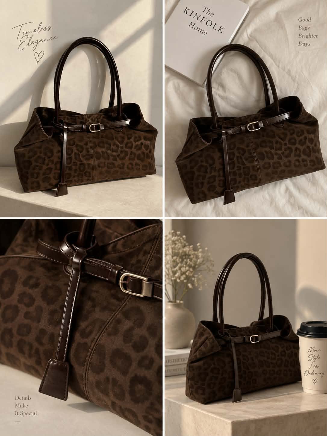Brown Leopard Print Tote Bag – Timeless Elegance