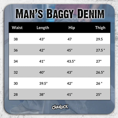 Men's Baggy Denim Jeans | Light Blue Color | Premium Denim Jeans