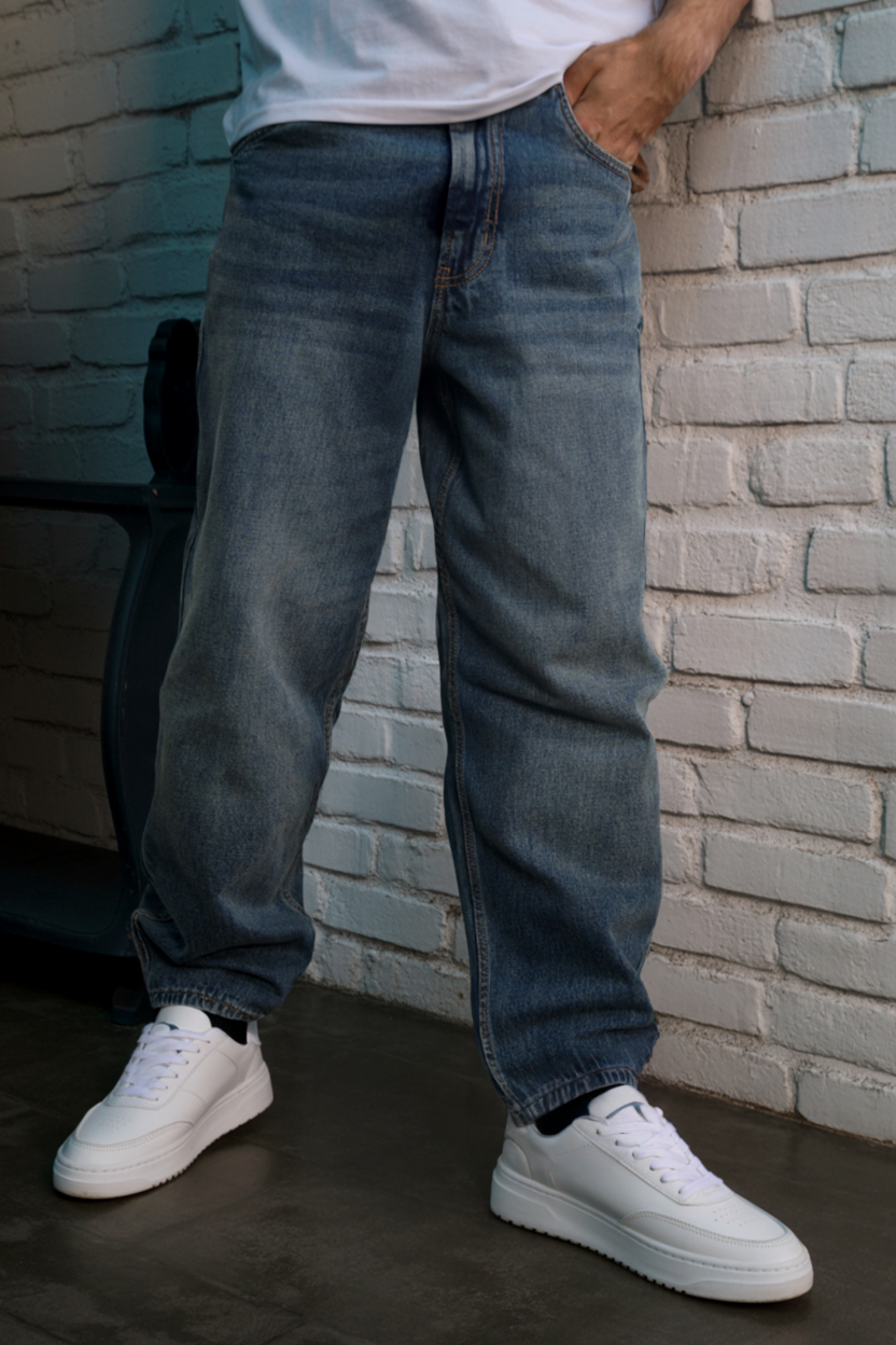 Men's Baggy Denim Jeans | Blue Color | Premium Denim Jeans