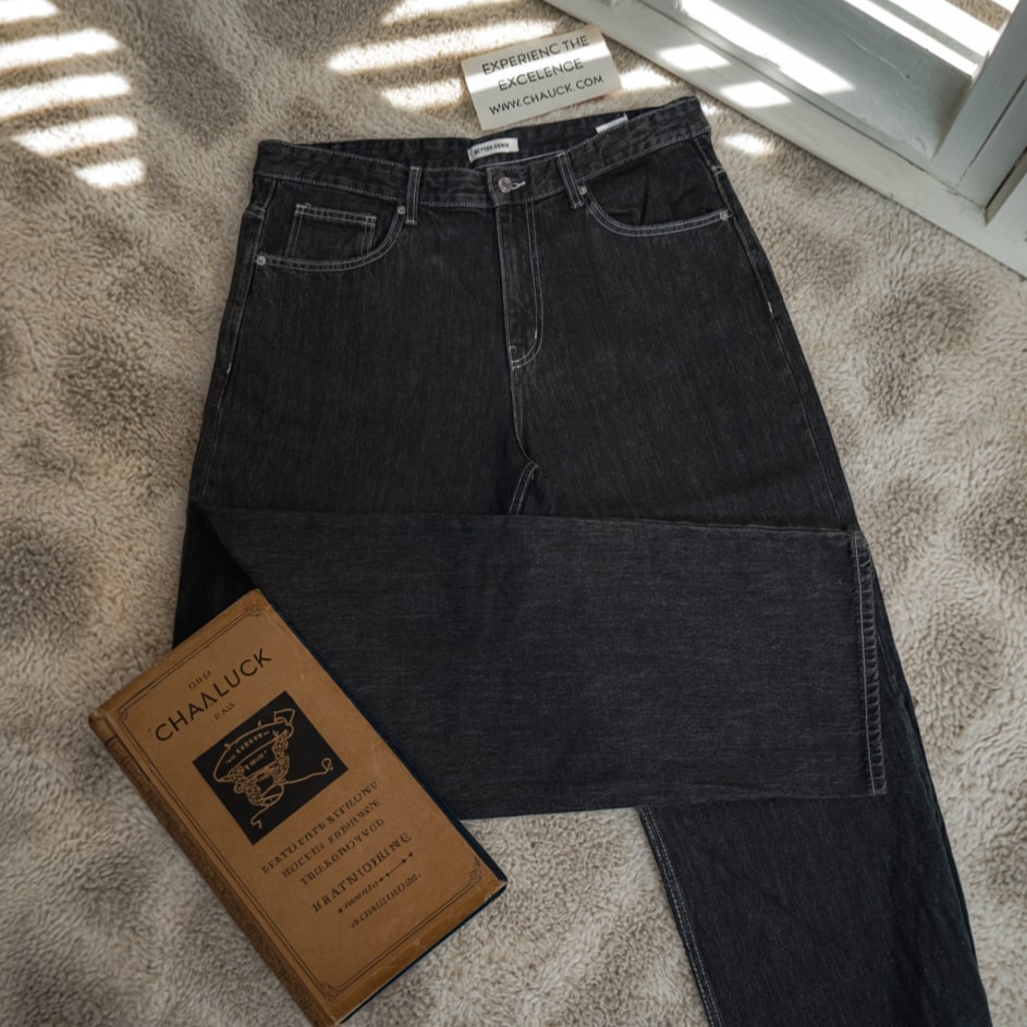 Men's Baggy Denim Jeans | Black Color | Premium Denim Jeans