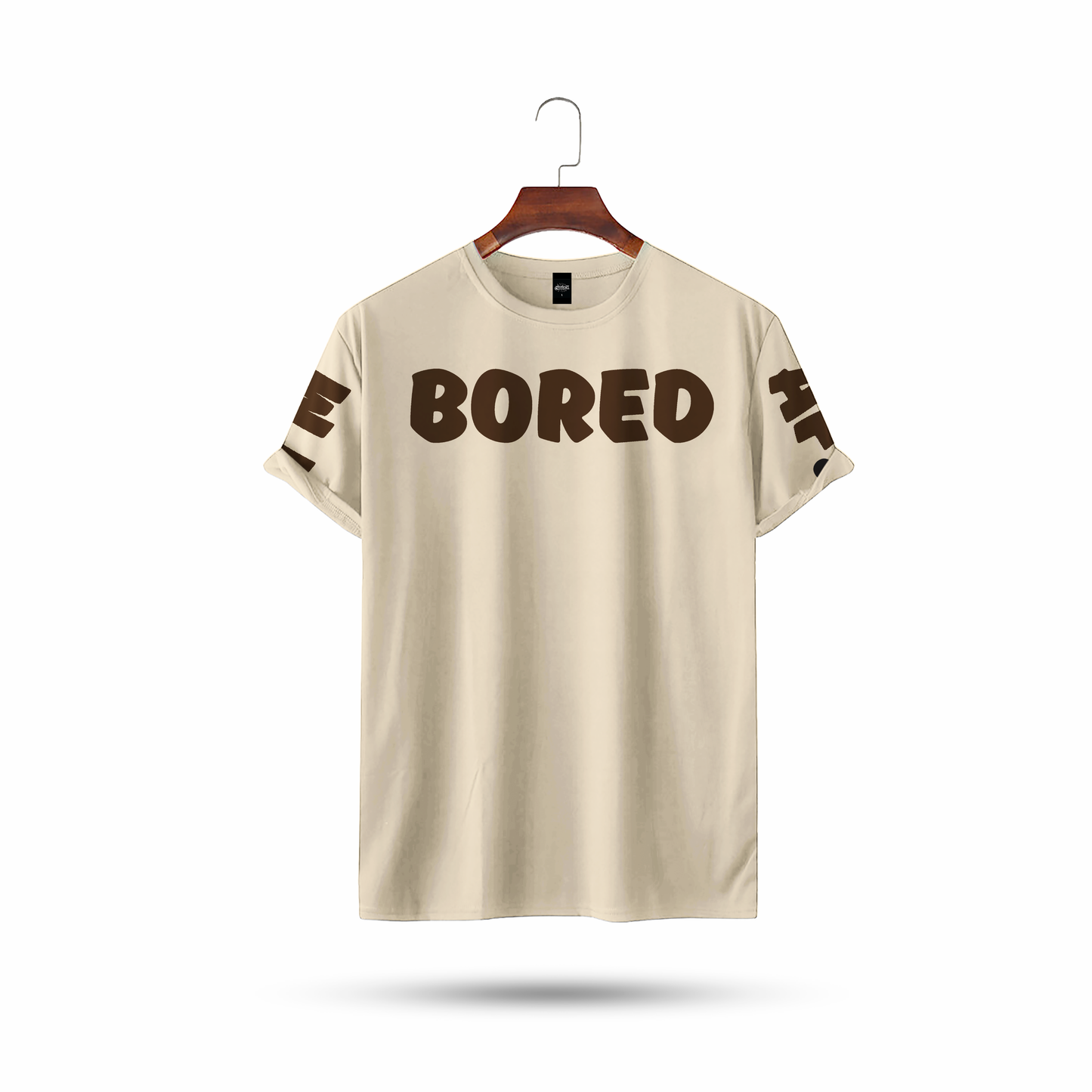 I'M BORED| Cream Beige Color| Premium Regular Relaxed Fit T-Shirt | Unisex |