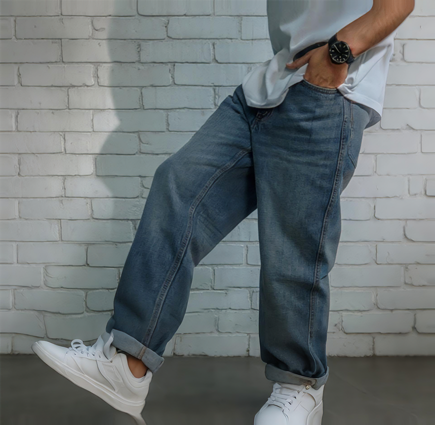 Men's Baggy Denim Jeans | Blue Color | Premium Denim Jeans