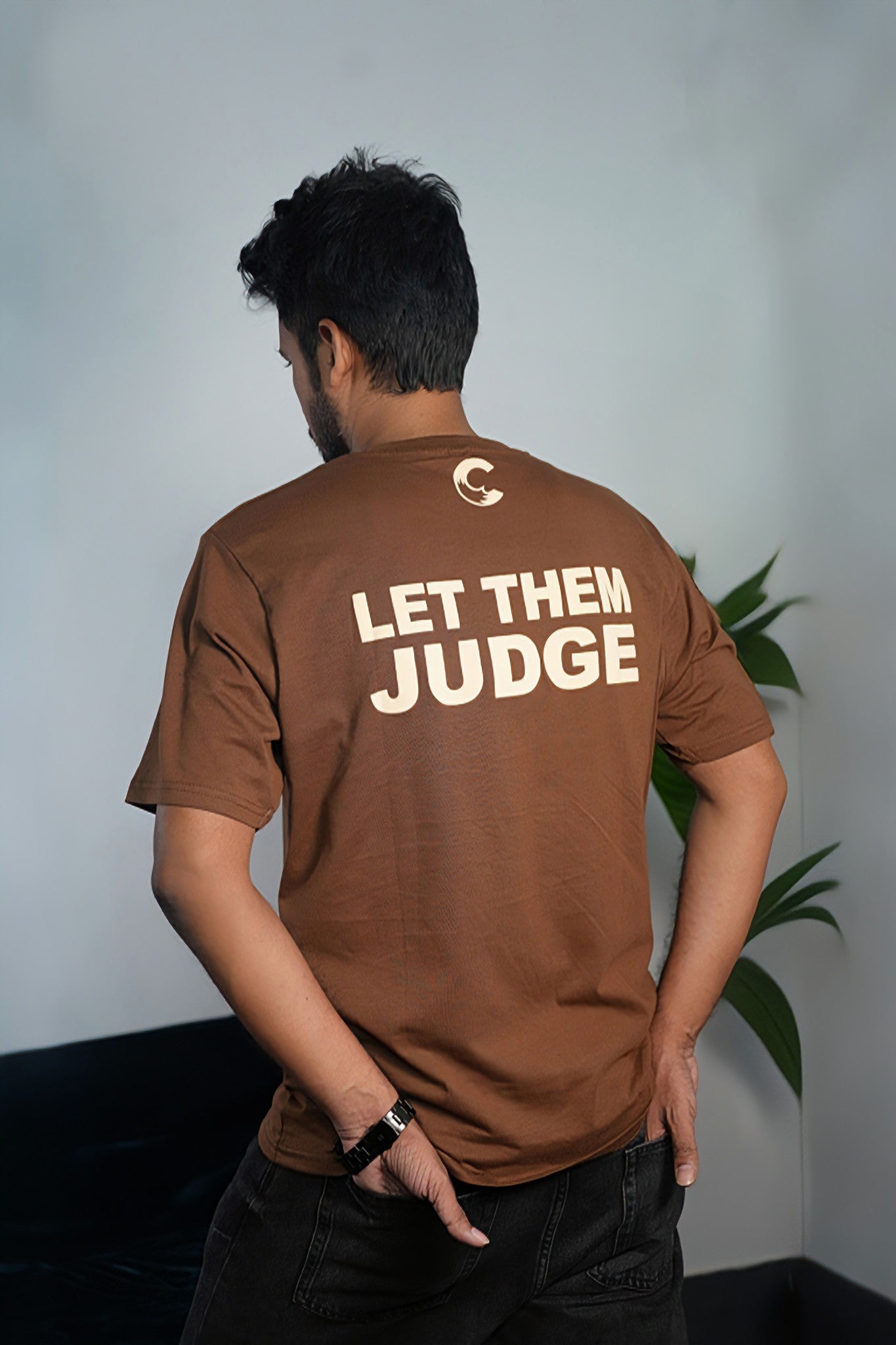 LET THEM JUDGE | Brown Color| Premium Regular Relaxed Fit T-Shirt | Unisex |