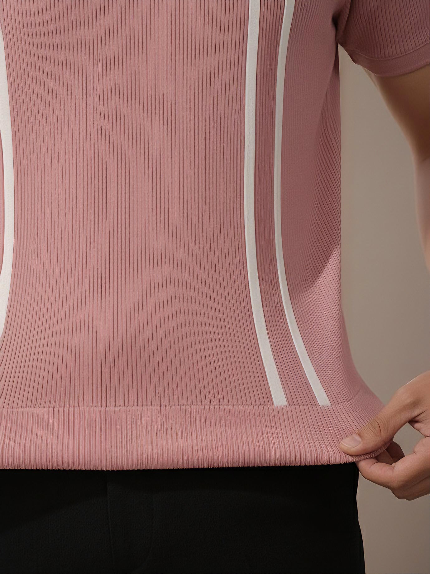 Old Money Polo T shirt| Baby Pink