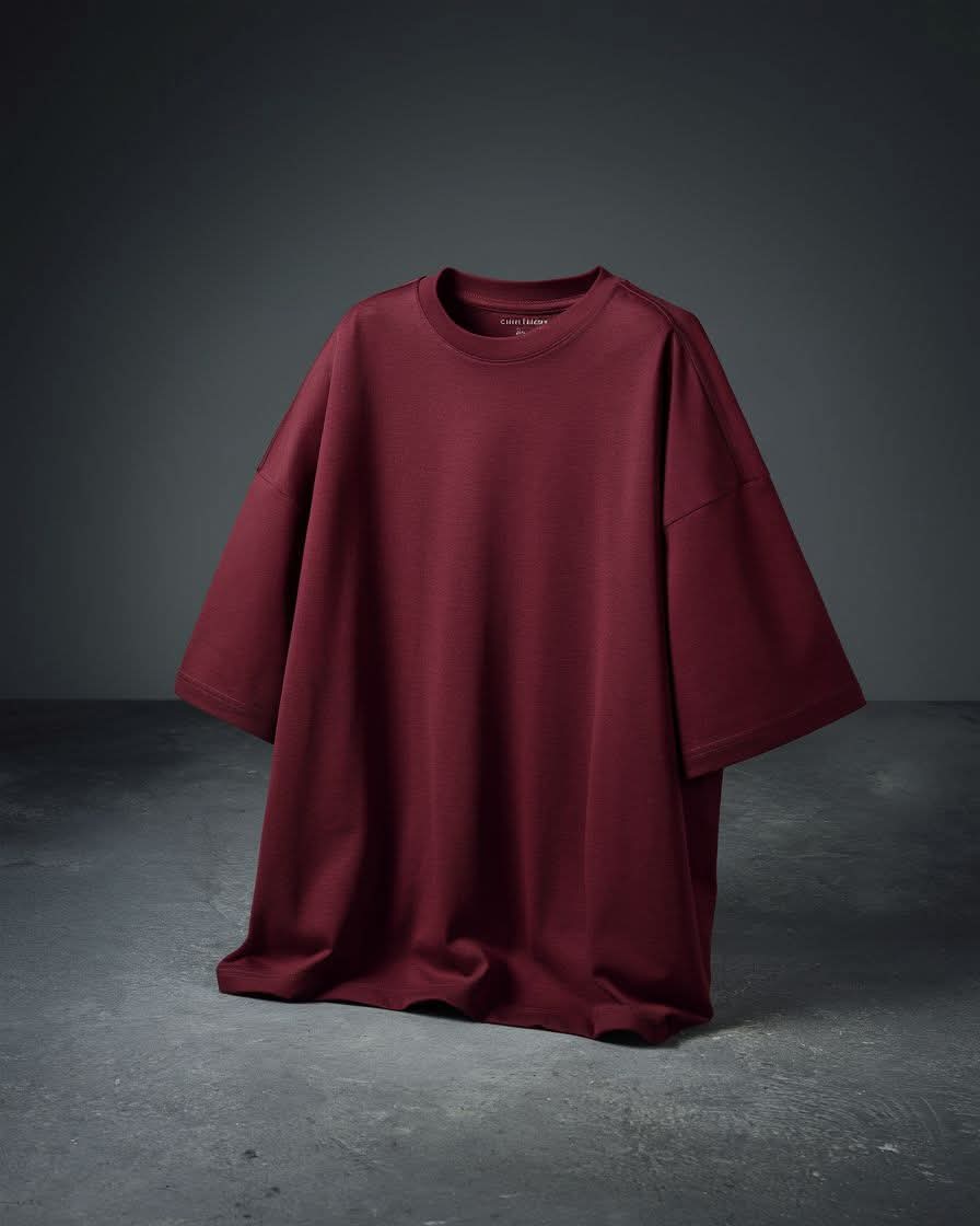 Premium Drop Shoulder T-Shirt | Maroon Color | Unisex