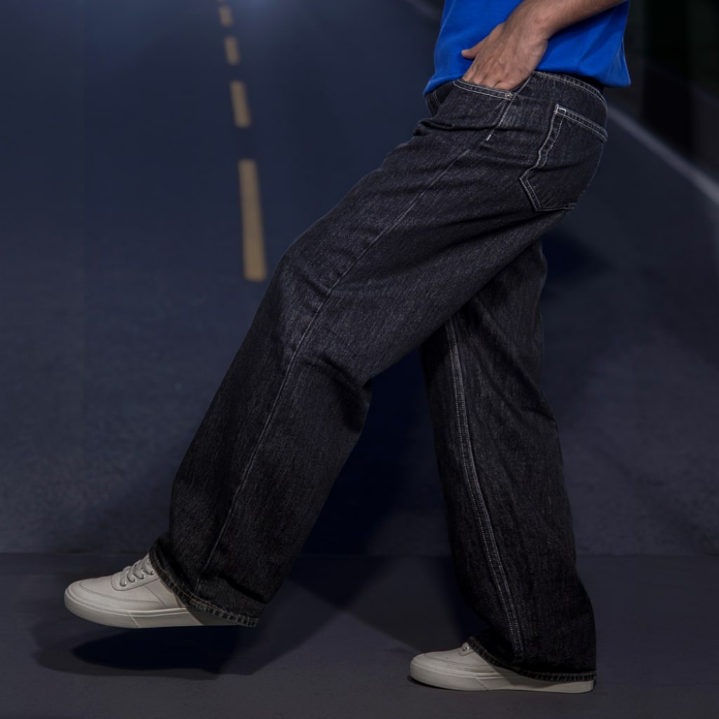 Men's Baggy Denim Jeans | Black Color | Premium Denim Jeans