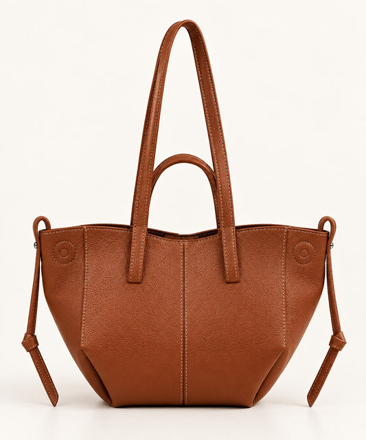 Classic Everyday Tote Bag – Spacious & Elegant (Rust Brown)