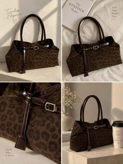 Brown Leopard Print Tote Bag – Timeless Elegance