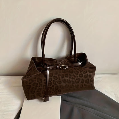Brown Leopard Print Tote Bag – Timeless Elegance