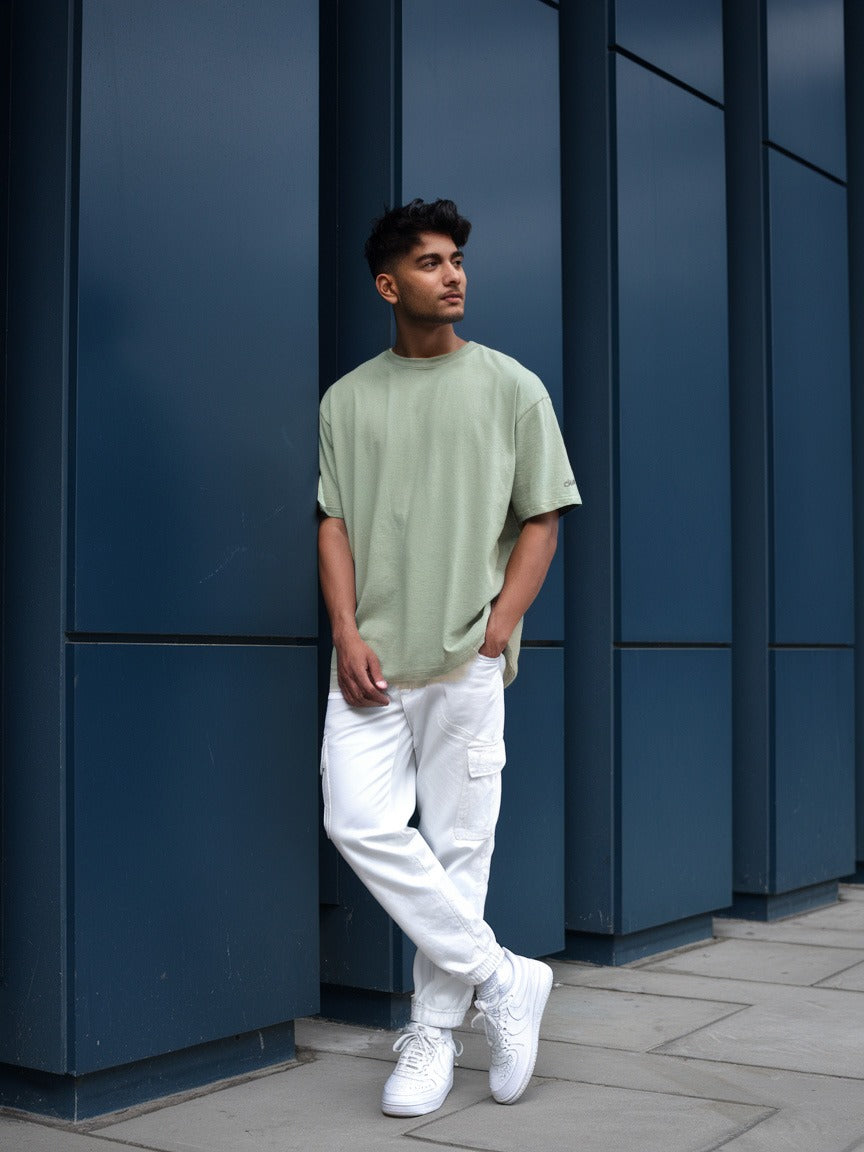 Premium Drop Shoulder T-Shirt | Sea Green Color|  Unisex