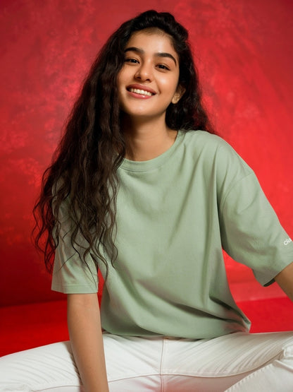 Premium Drop Shoulder T-Shirt | Sea Green Color|  Unisex