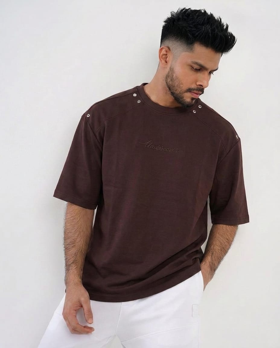 Super Soft Premium Unisex Drop Shoulder| Chocolate Color|