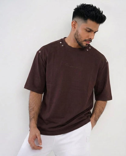 Super Soft Premium Unisex Drop Shoulder| Chocolate Color|