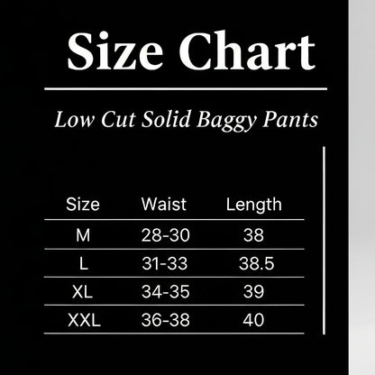 Low Cut Solid Baggy Pants| Brown Color