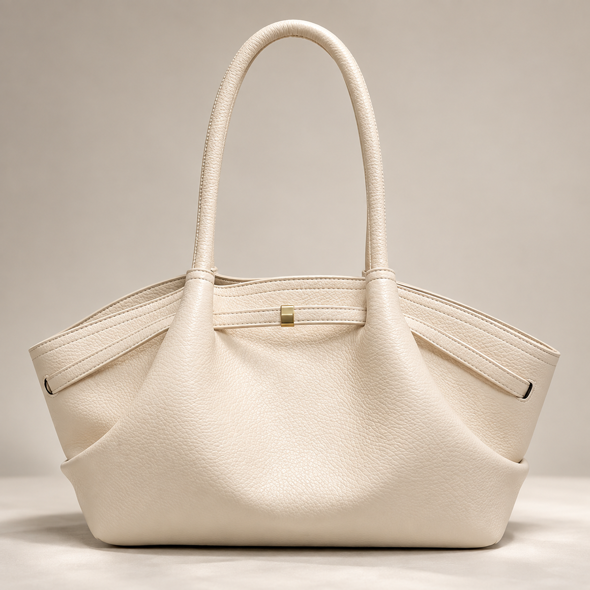 Persaman New York Abella Leather Tote Bag (Off White)