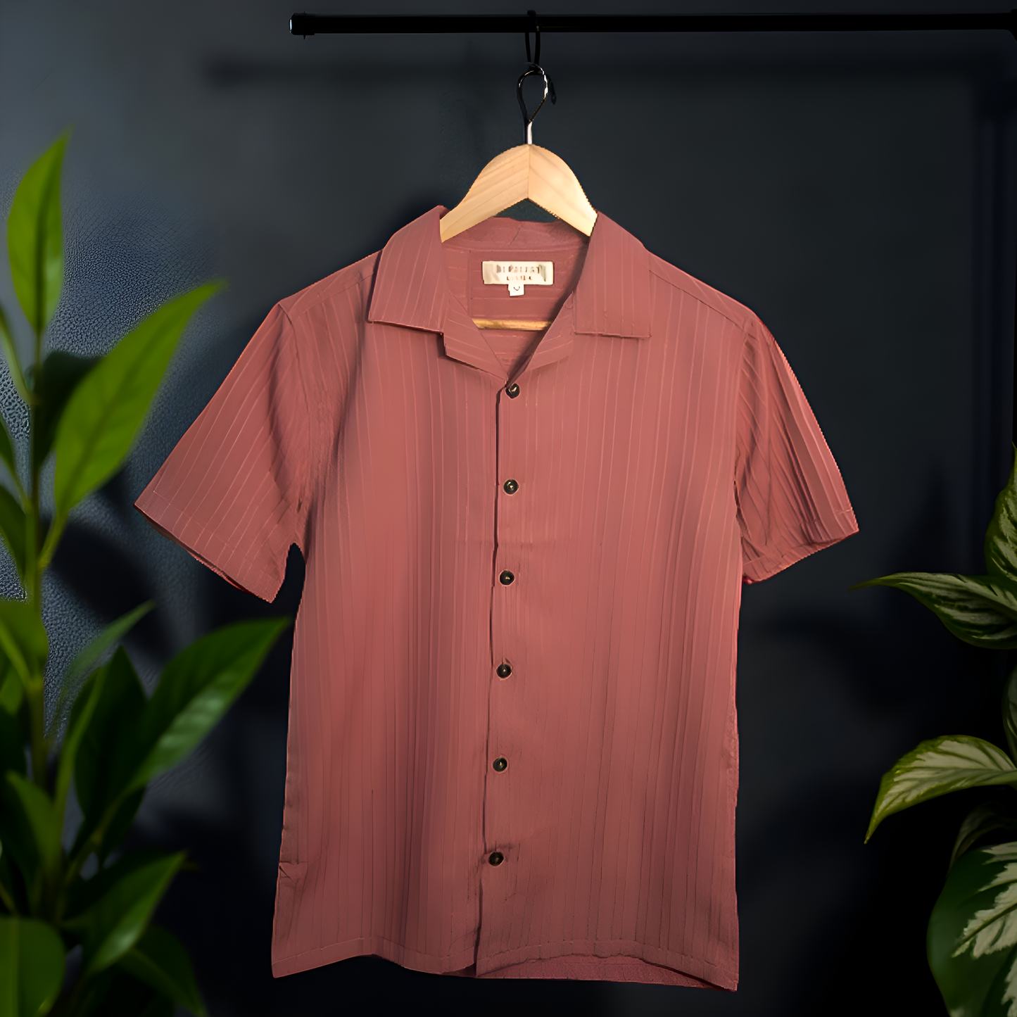 Premium Men's Cuban Collar Shirt| Rose Pink   |Summer Friendly