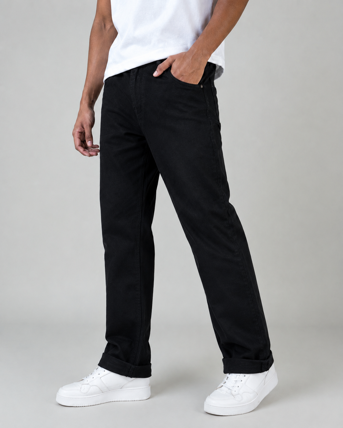 Premium Denim Jeans Straight| Color Black|