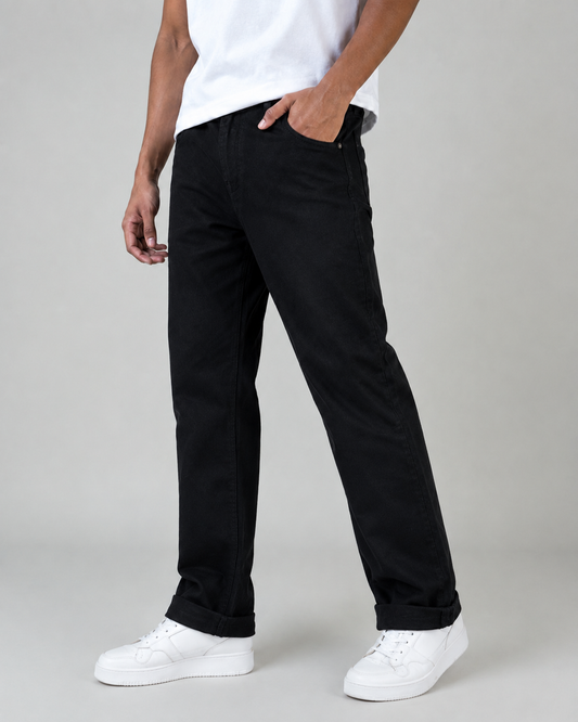 Premium Denim Jeans Straight| Color Black|