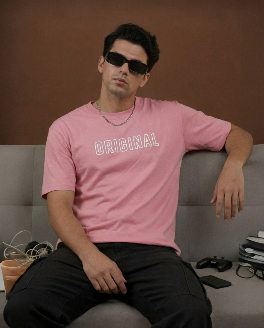 ORIGINAL| Pink |  Premium Regular Relaxed Fit T-Shirt | Unisex |