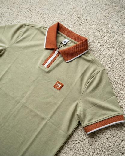 Signature Collection | Old Money Polo T-Shirt | Sage Green color
