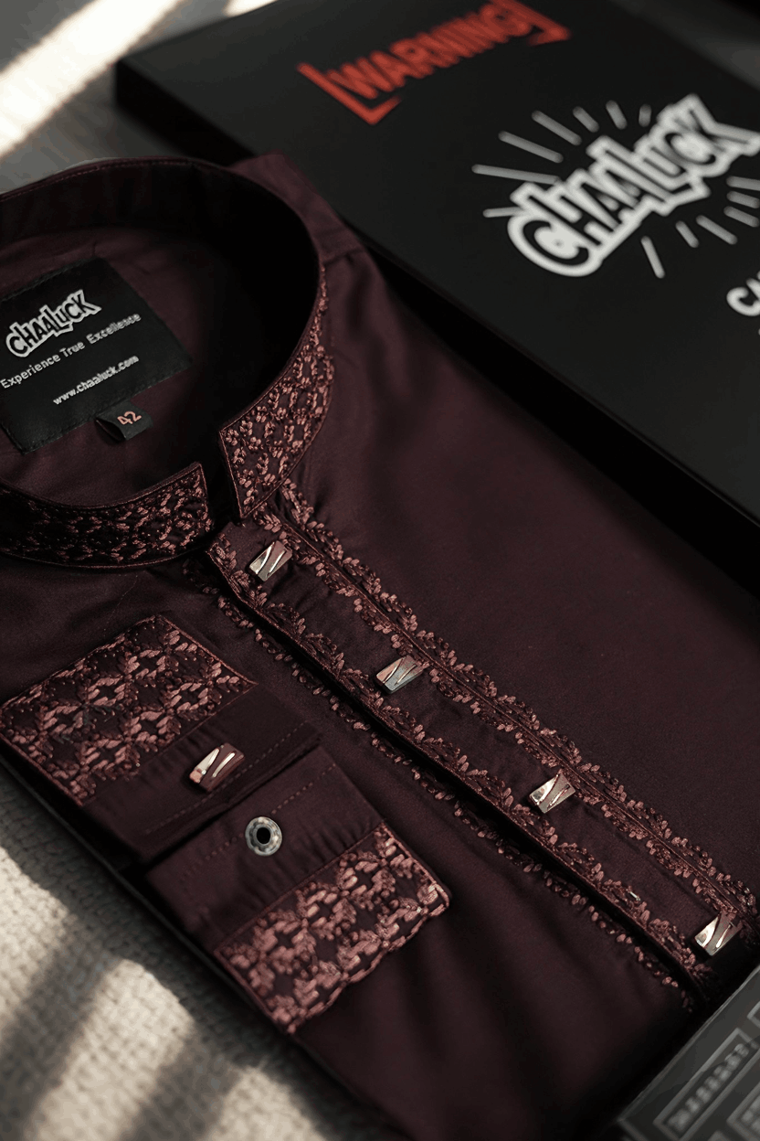 Turkish Cotton- Slim Fit Embroidered Semi-Eid Collection - Premium Embroidered Panjabi