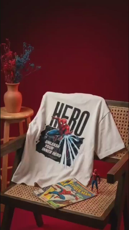 HERO| Cream Color | Super Soft Premium Drop Shoulder T-Shirt