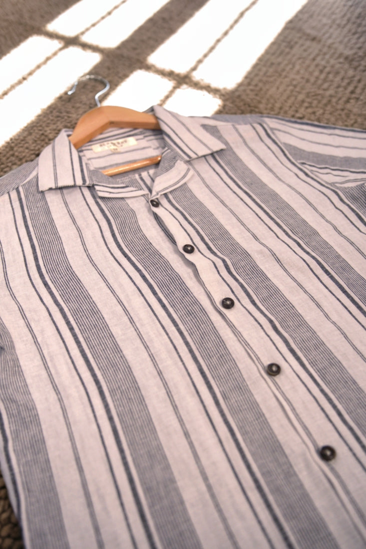 Premium Men's Cuban Collar Shirt – white | Summer Friendly