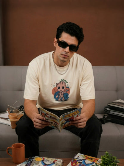 Positivity | Beige |  Premium Regular Relaxed Fit T-Shirt | Unisex |