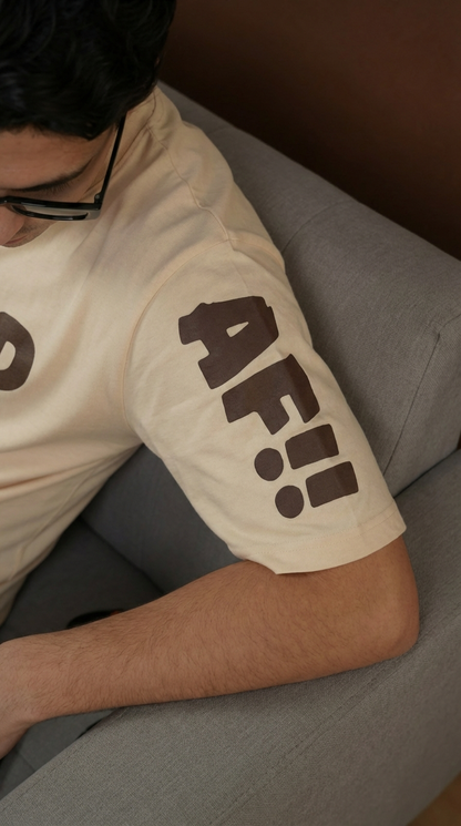 I'M BORED| Beige | Premium Regular Relaxed Fit T-Shirt | Unisex