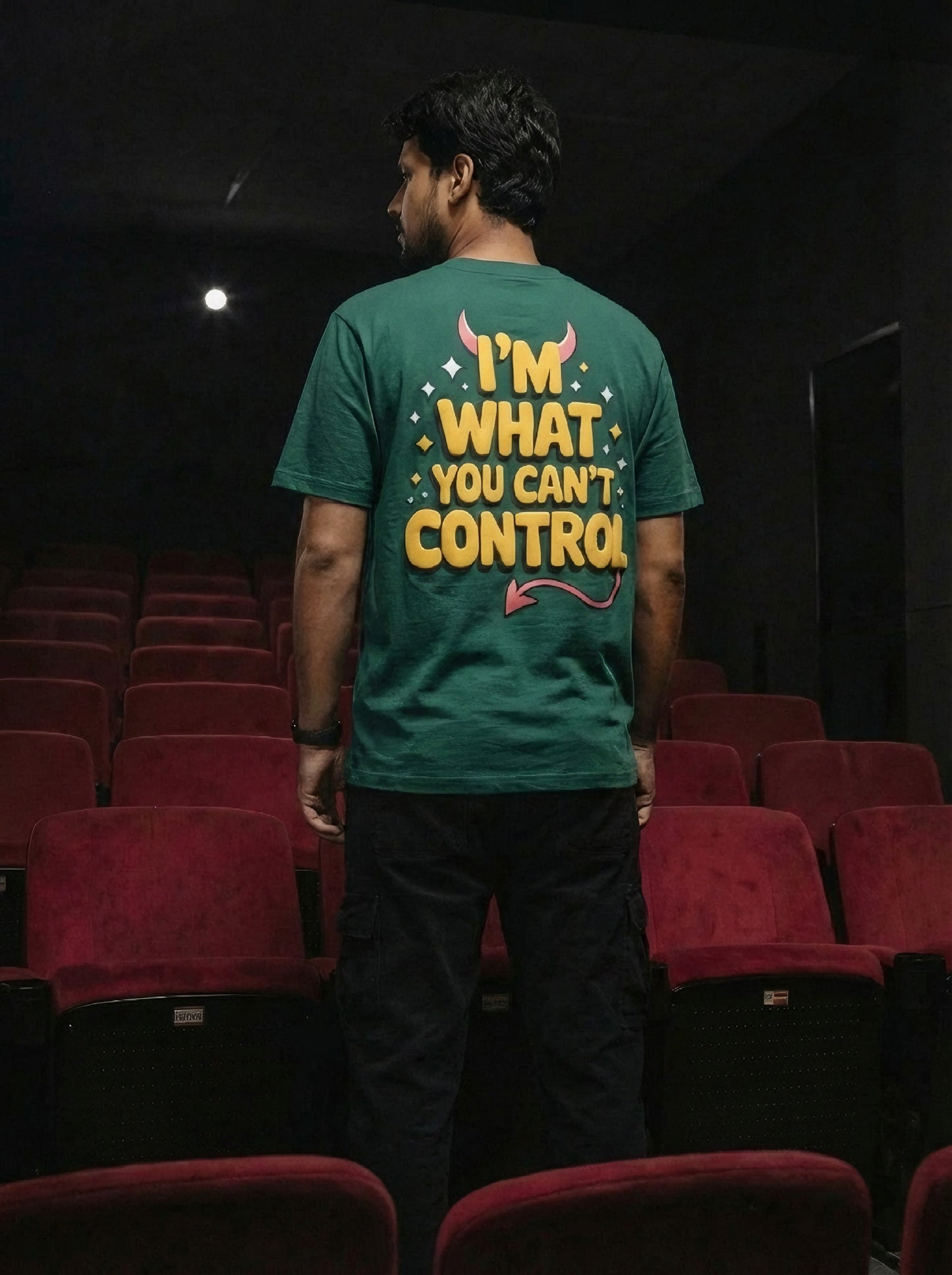 I'M WHAT YOU CAN'T CONTROL| Bottle Green|  Premium Regular Relaxed Fit T-Shirt | Unisex |