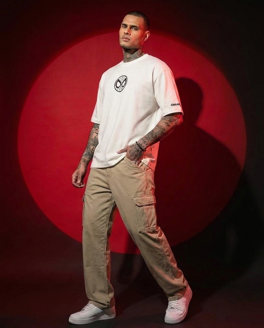 HERO| Cream Color | Super Soft Premium Drop Shoulder T-Shirt