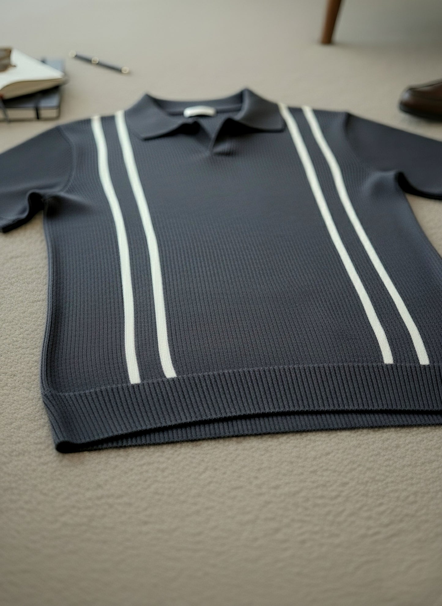 Old Money Polo T-Shirt | Ash Color