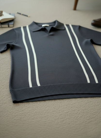 Old Money Polo T-Shirt | Ash Color