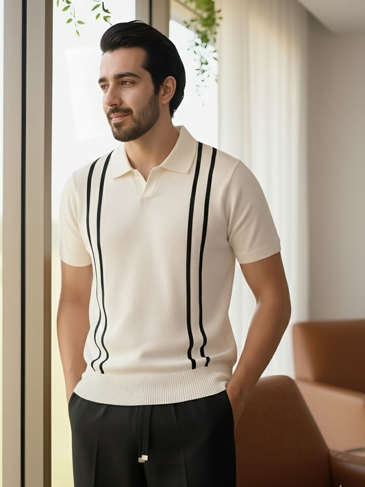 Old Money Polo T-Shirt | Cream Color