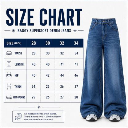 Classic High-Waist Wide-Leg Denim