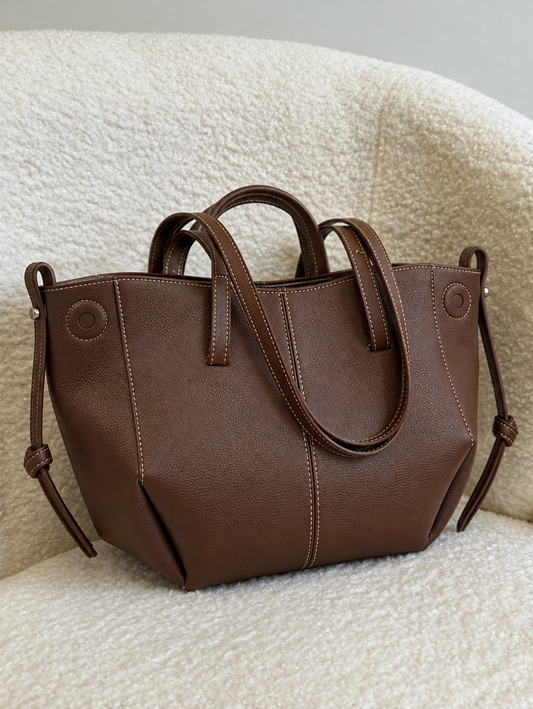 Classic Everyday Tote Bag – Spacious & Elegant (Chocolate color)