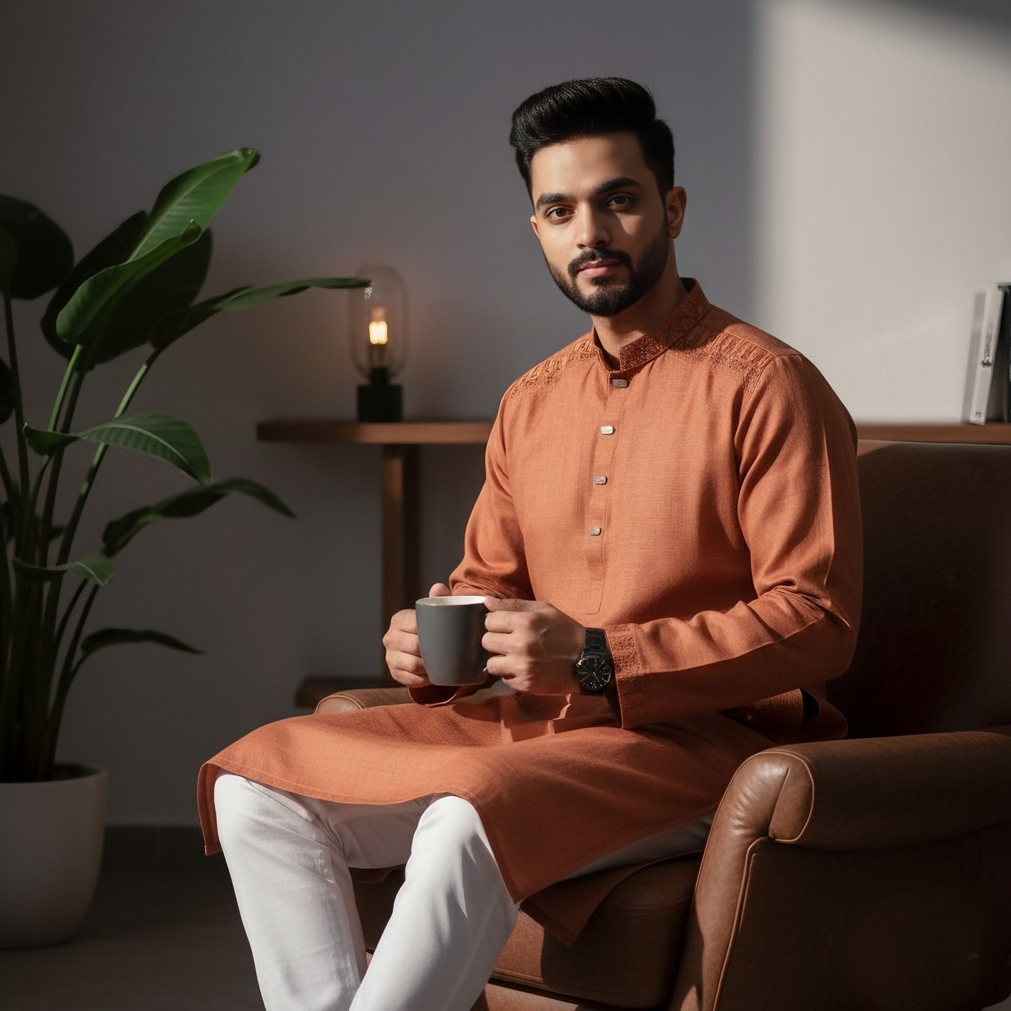 Slim Fit Embroidered Semi-Eid Collection - Premium Embroidered Panjabi