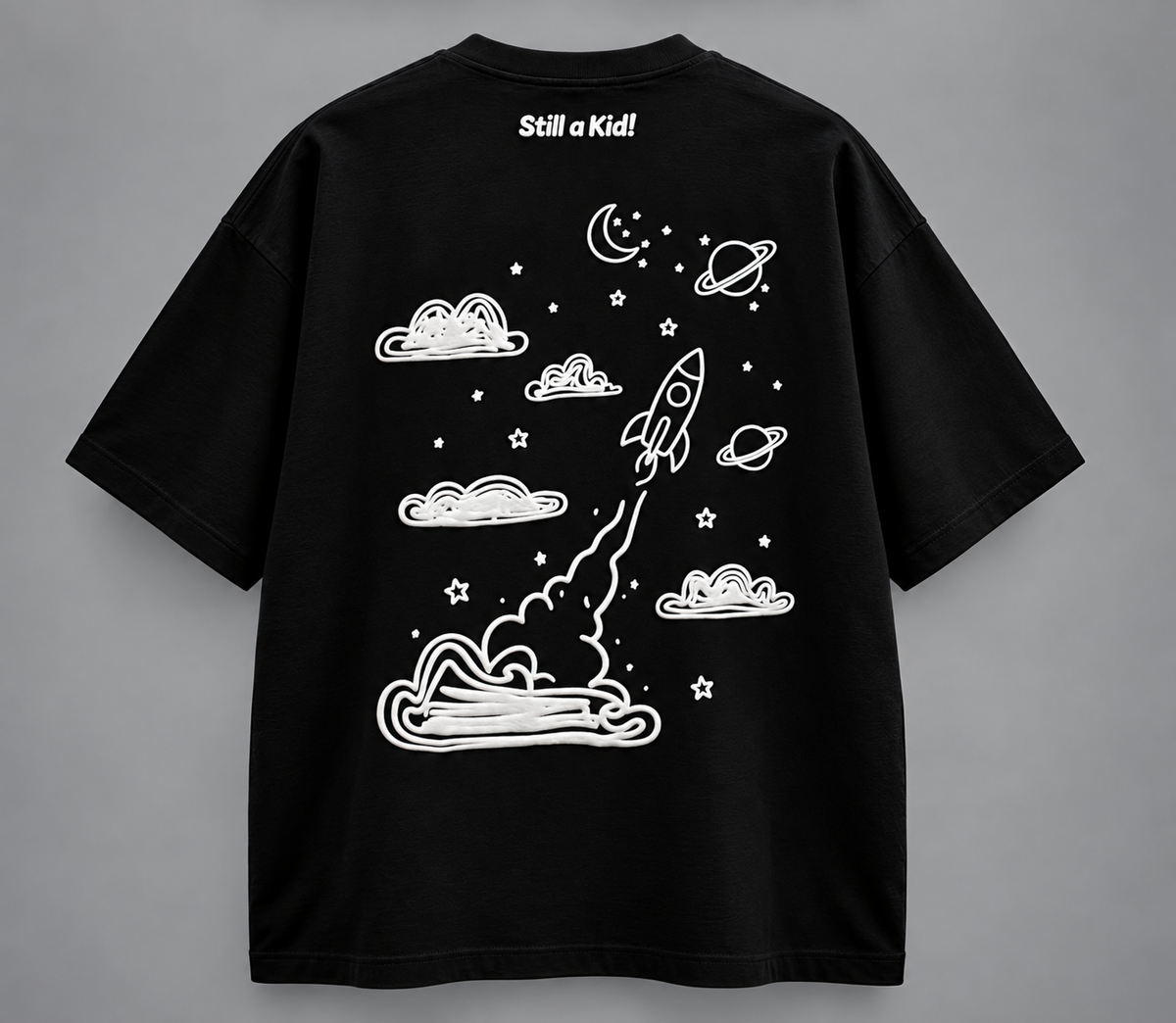 Still a Kid! Exclusive Chaaluck Designed | Drop Shoulder T-Shirt | Black