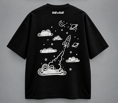 Still a Kid! Exclusive Chaaluck Designed | Drop Shoulder T-Shirt | Black