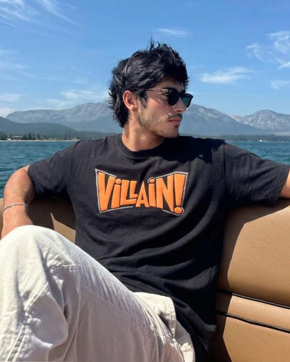 Villain| Black |   Premium Regular Relaxed Fit T-Shirt | Unisex