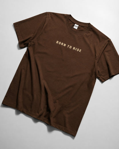 Born To Rise | Brown |  Premium Regular Relaxed Fit T-Shirt | Unisex |