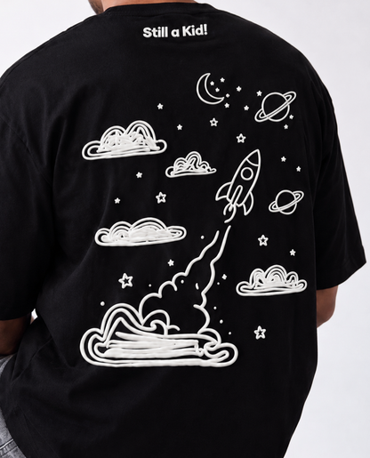 Still a Kid! Exclusive Chaaluck Designed | Drop Shoulder T-Shirt | Black