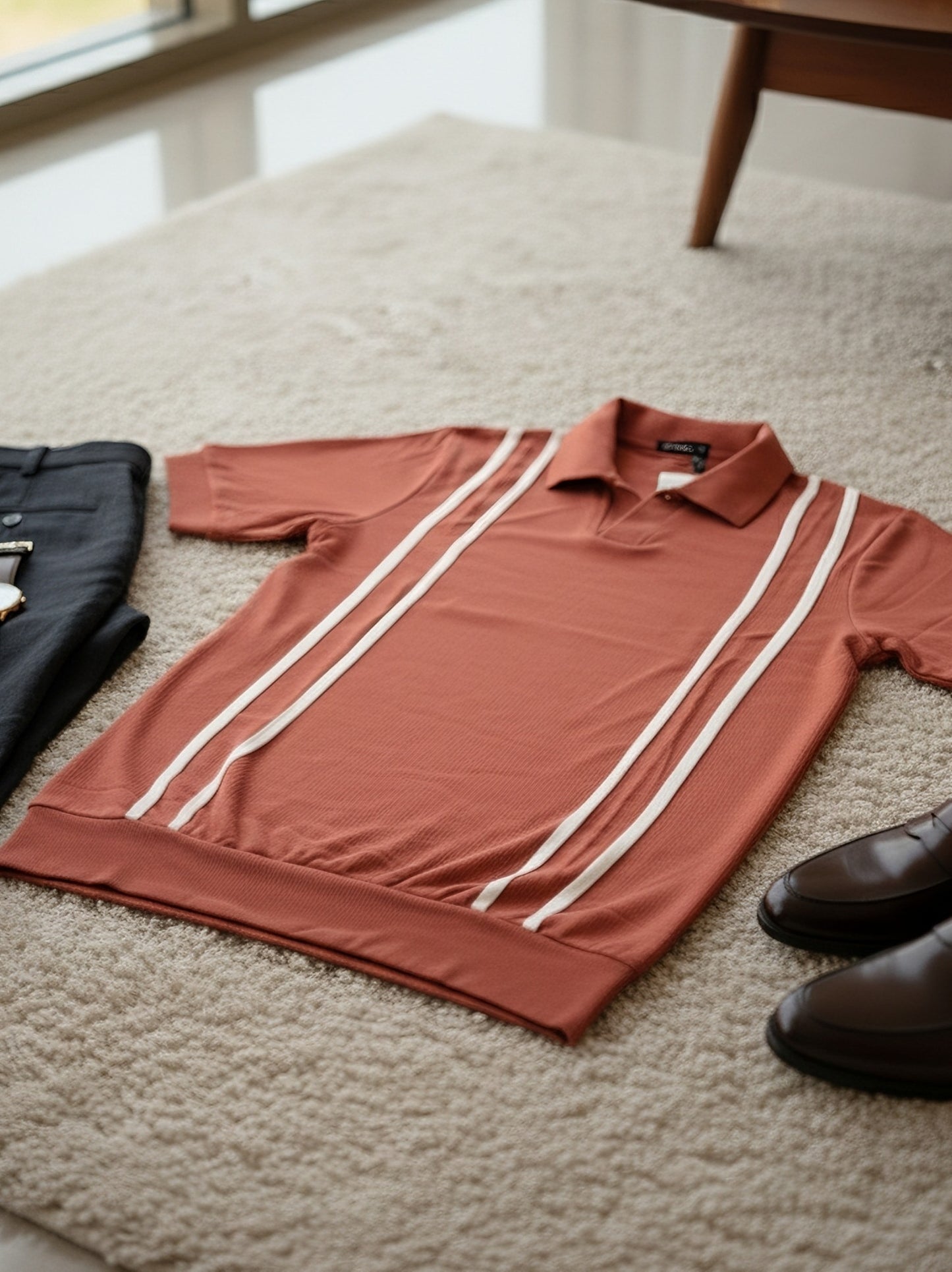 Old Money Polo T-Shirt| Orange
