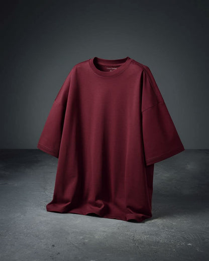 Premium Drop Shoulder  T-Shirt | Maroon Color | Unisex