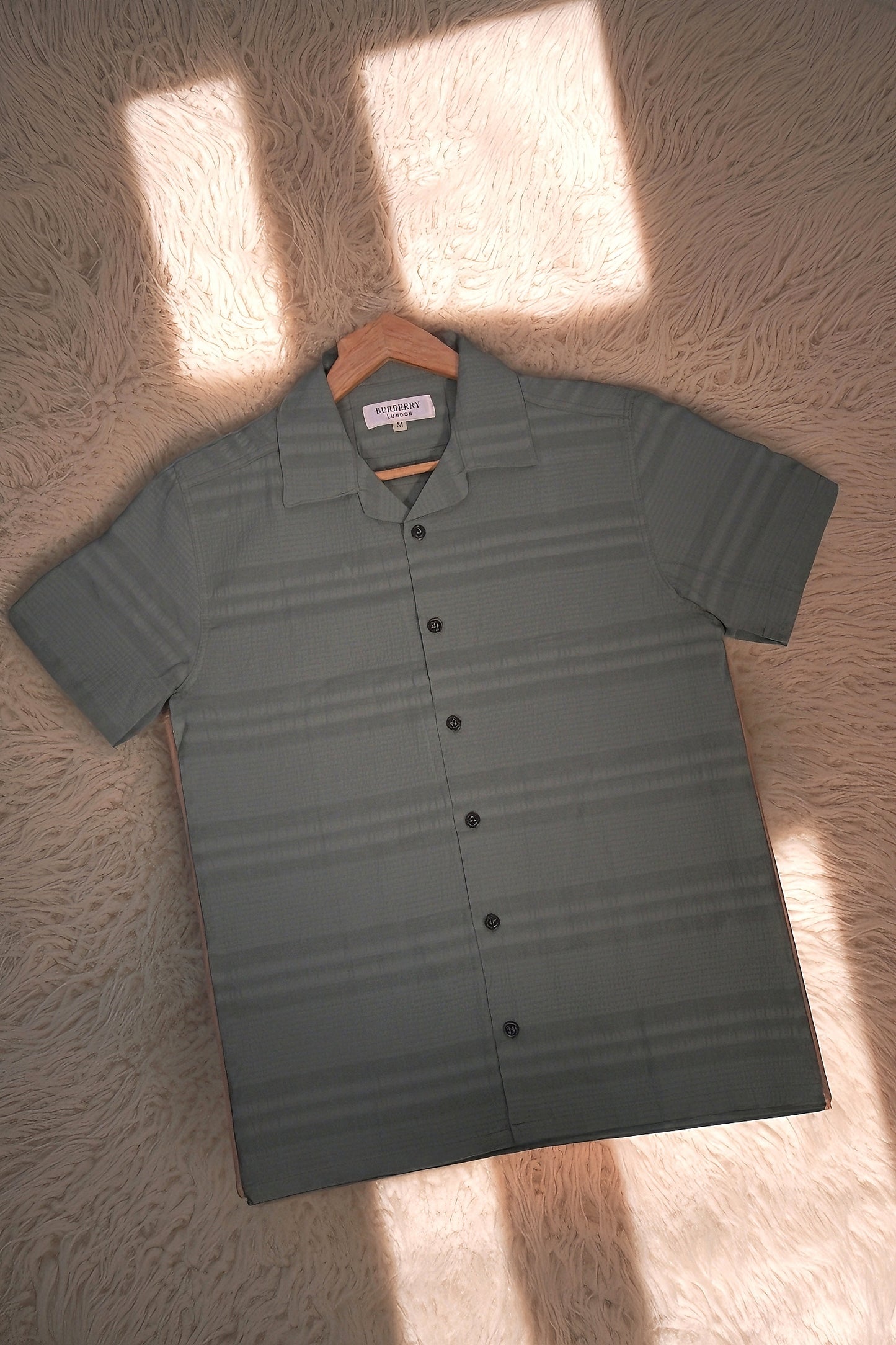 Men's Cuban Collar Shirt – Premium | Light Olive | Summer Friendly Shirt