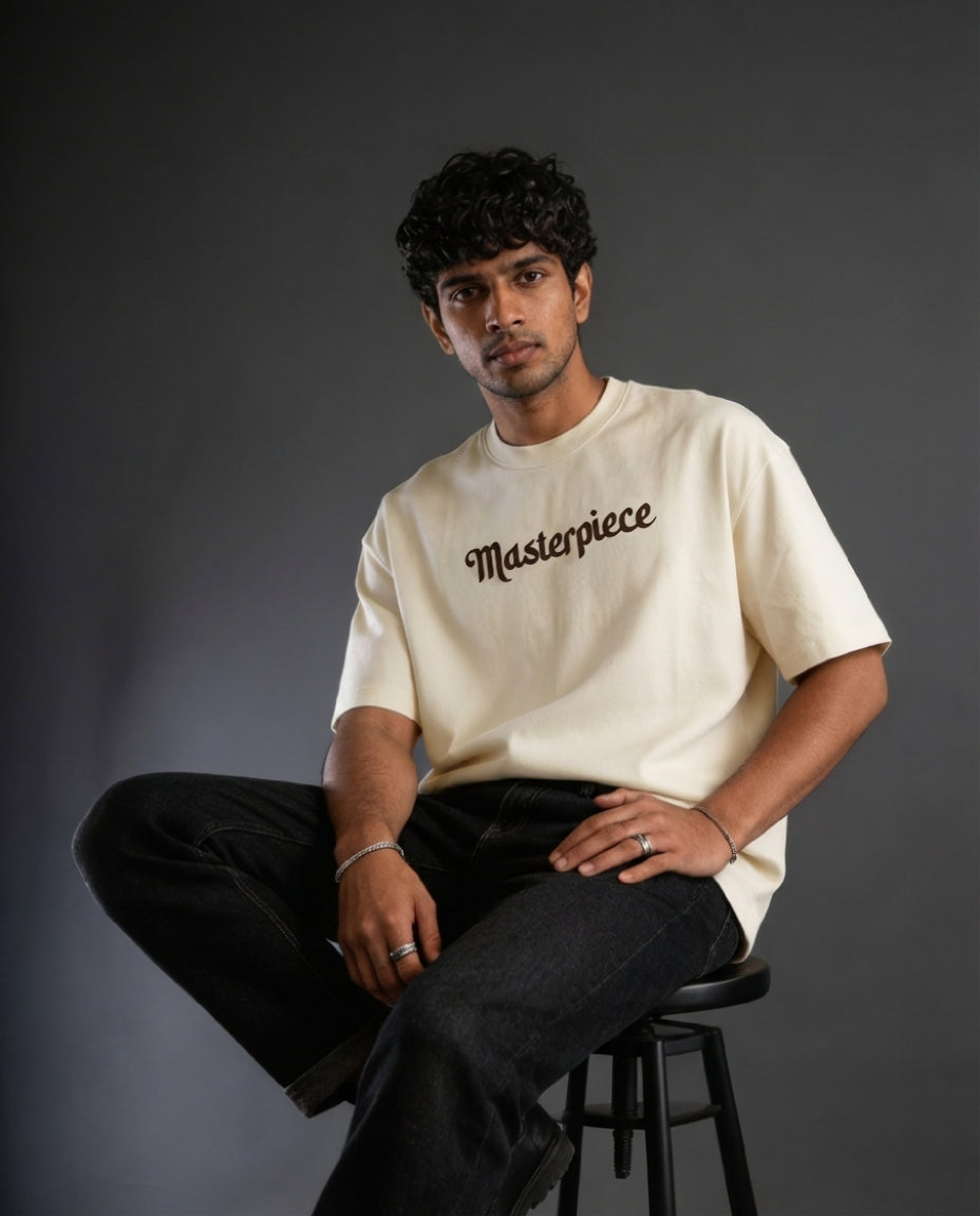 MASTERPIECE | Limited Edition | Premium Drop Shoulder| Cream Color