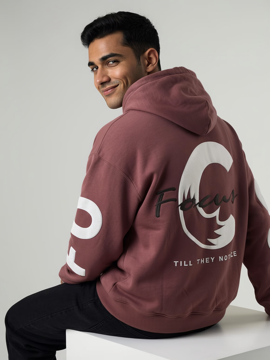 FOCUS — Limited Edition Dusty Pink Hoodie | Drop Shoulder Hoodie | Winter Collection