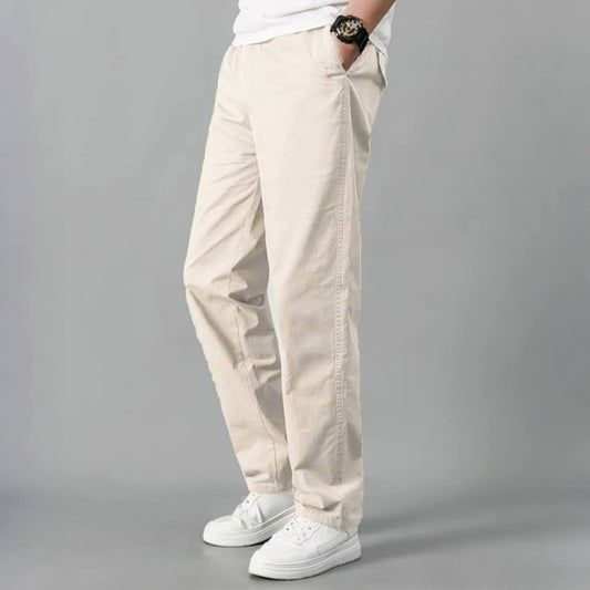 Men Smart Relaxed Fit Cotton Chinos | Off White | Limited Edition