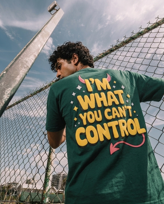 I'M WHAT YOU CAN'T CONTROL| Bottle Green|  Premium Regular Relaxed Fit T-Shirt | Unisex |