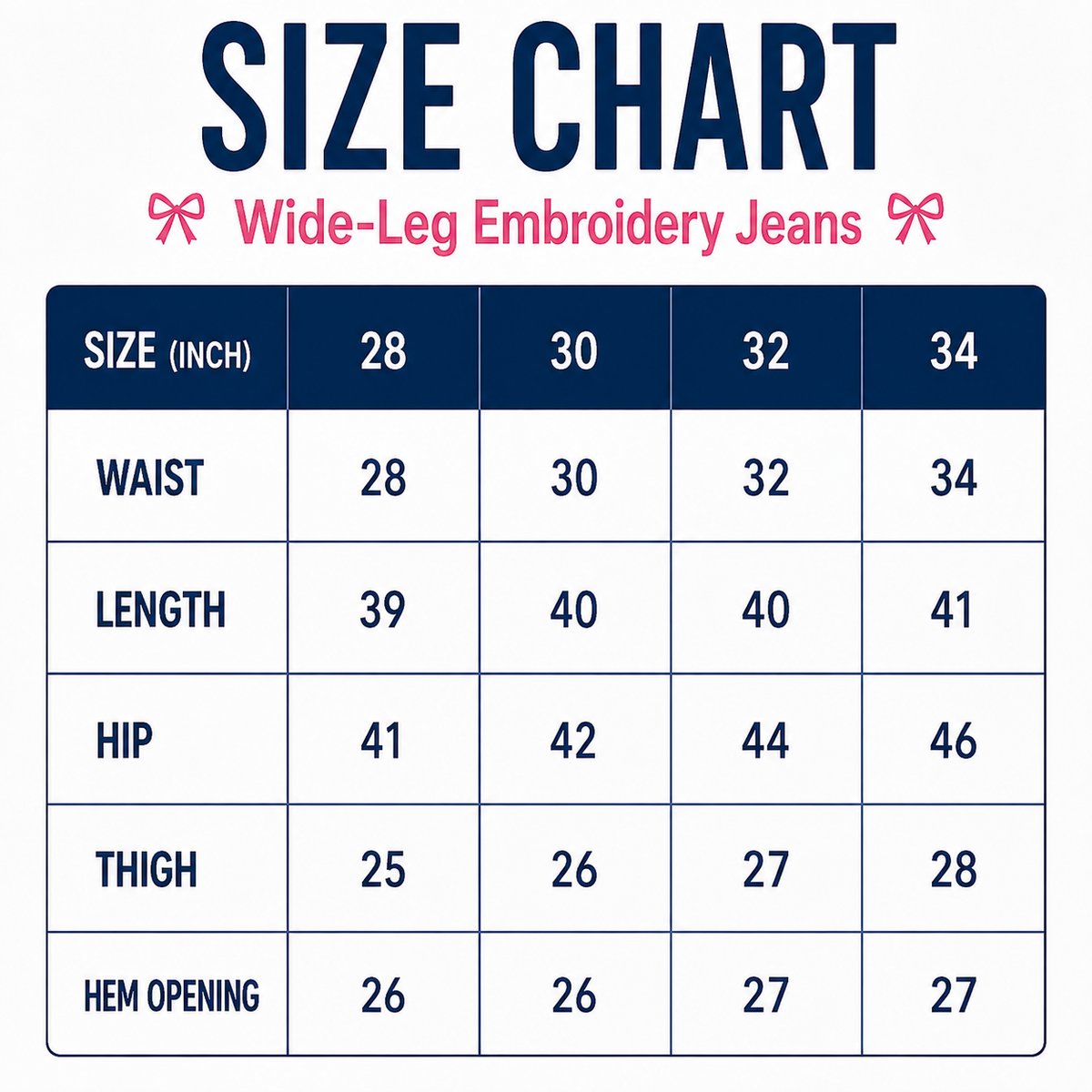Bow Detail High-Waist Wide-Leg Denim